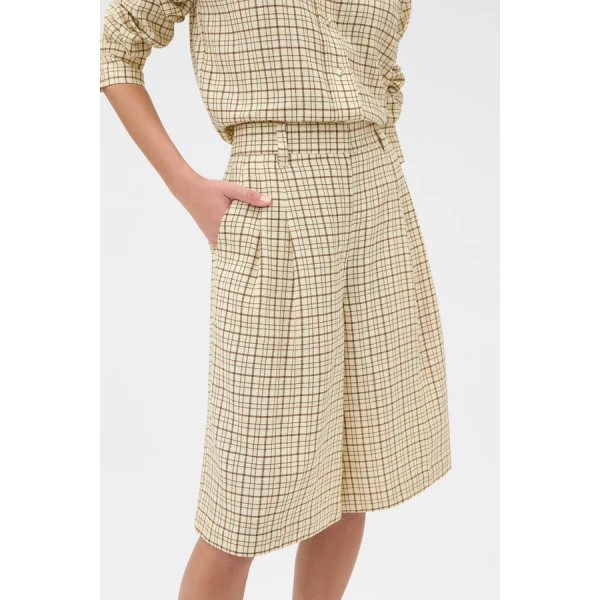 Oroton Pleat Check Short - Oroton Shorts - Australian Heritage Luxury - Shop at Luxury Shoes 