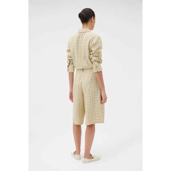 Oroton Pleat Check Short - Oroton Shorts - Australian Heritage Luxury - Shop at Luxury Shoes 