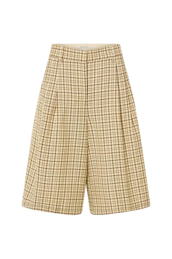 Oroton Pleat Check Short - Oroton Shorts - Australian Heritage Luxury - Shop at Luxury Shoes 