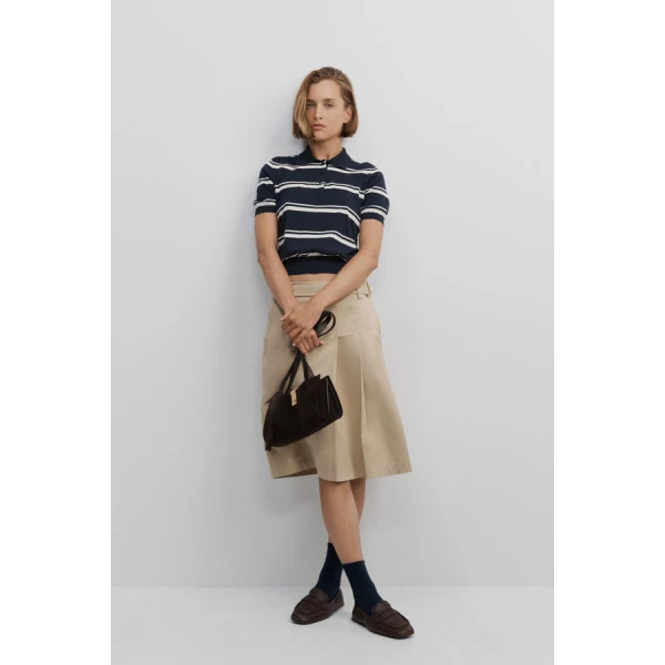 Oroton Pleat Detail Midi Skirt - Oroton Skirts - Australian Heritage Luxury - Shop at Luxury Shoes 