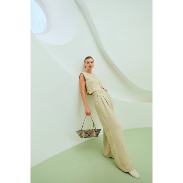 Oroton Pleat Detail Pant - Oroton Pants - Australian Heritage Luxury - Shop at Luxury Shoes 