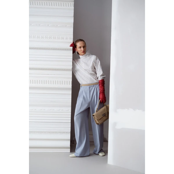 Oroton Pleat Detail Pant - Oroton Pants - Australian Heritage Luxury - Shop at Luxury Shoes 