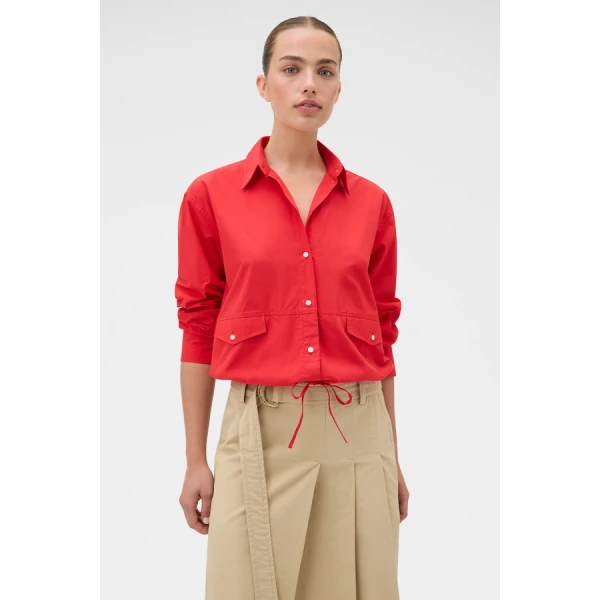 Oroton Poplin Drawstring Shirt - Oroton Tops - Australian Heritage Luxury - Shop at Luxury Shoes 