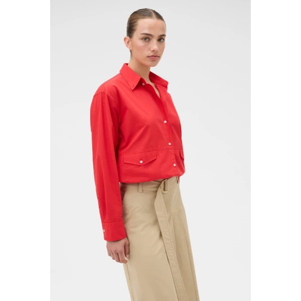 Oroton Poplin Drawstring Shirt - Oroton Tops - Australian Heritage Luxury - Shop at Luxury Shoes 