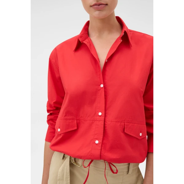Oroton Poplin Drawstring Shirt - Oroton Tops - Australian Heritage Luxury - Shop at Luxury Shoes 