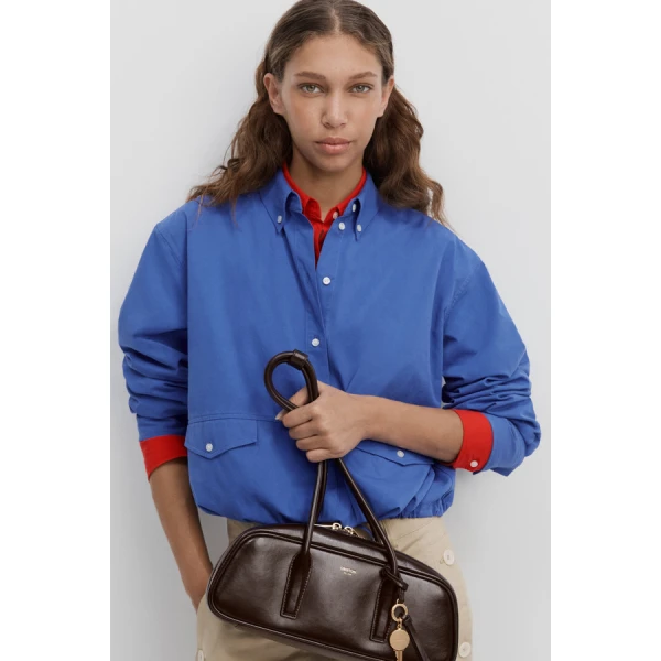Oroton Poplin Drawstring Shirt - Oroton Tops - Australian Heritage Luxury - Shop at Luxury Shoes 