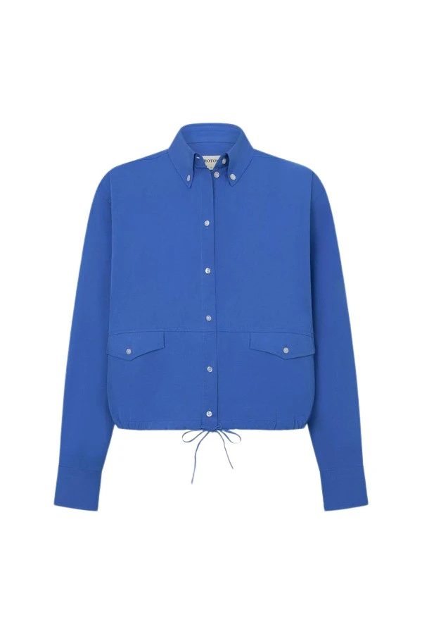 Oroton-Poplin-Drawstring-Shirt97504_nobg Oroton Poplin Drawstring Shirt - Oroton Tops - Australian Heritage Luxury - Shop at Luxury Shoes