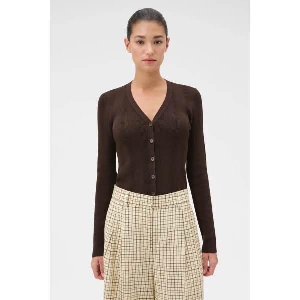 Oroton Ribbed Cardigan - Oroton Knitwear - Australian Heritage Luxury - Shop at Luxury Shoes 