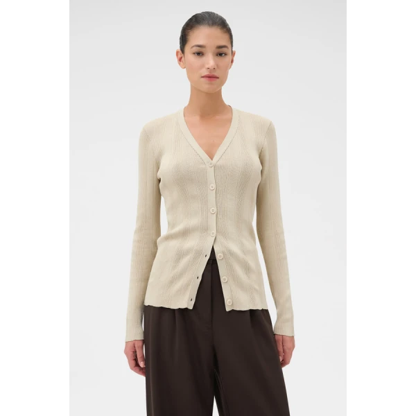 Oroton Ribbed Cardigan - Oroton Knitwear - Australian Heritage Luxury - Shop at Luxury Shoes 