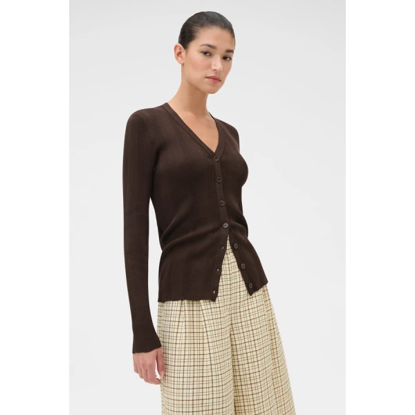 Oroton Ribbed Cardigan - Oroton Knitwear - Australian Heritage Luxury - Shop at Luxury Shoes 