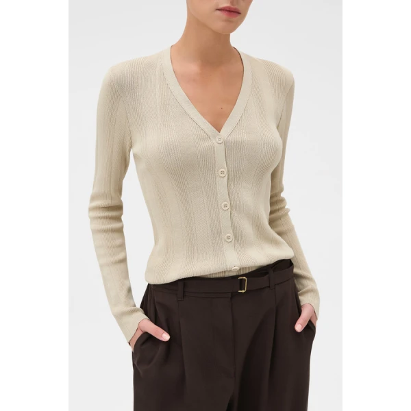 Oroton Ribbed Cardigan - Oroton Knitwear - Australian Heritage Luxury - Shop at Luxury Shoes 