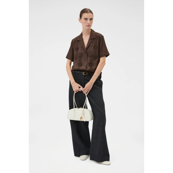 Oroton Ribbon Trim Camp Shirt - Oroton Tops - Australian Heritage Luxury - Shop at Luxury Shoes 