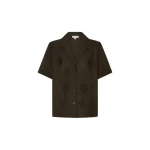 Oroton Ribbon Trim Camp Shirt - Oroton Tops - Australian Heritage Luxury - Shop at Luxury Shoes 