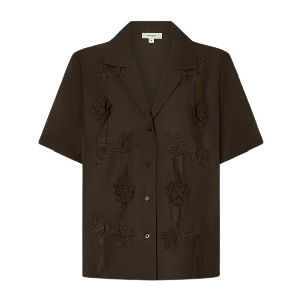 Oroton Ribbon Trim Camp Shirt