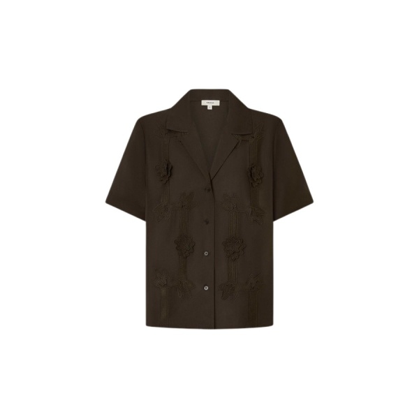 Oroton Ribbon Trim Camp Shirt - Oroton Tops - Australian Heritage Luxury - Shop at Luxury Shoes 