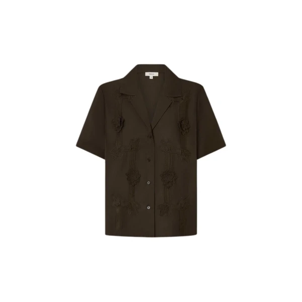 Oroton Ribbon Trim Camp Shirt - Oroton Tops - Australian Heritage Luxury - Shop at Luxury Shoes 