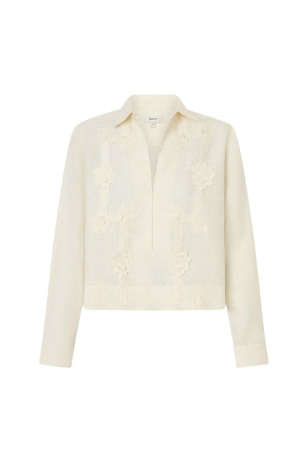Oroton Ribbon Trim Shirt - Oroton Tops - Australian Heritage Luxury - Shop at Luxury Shoes 