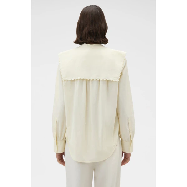 Oroton Scallop Tie Neck Shirt - Oroton Tops - Australian Heritage Luxury - Shop at Luxury Shoes 