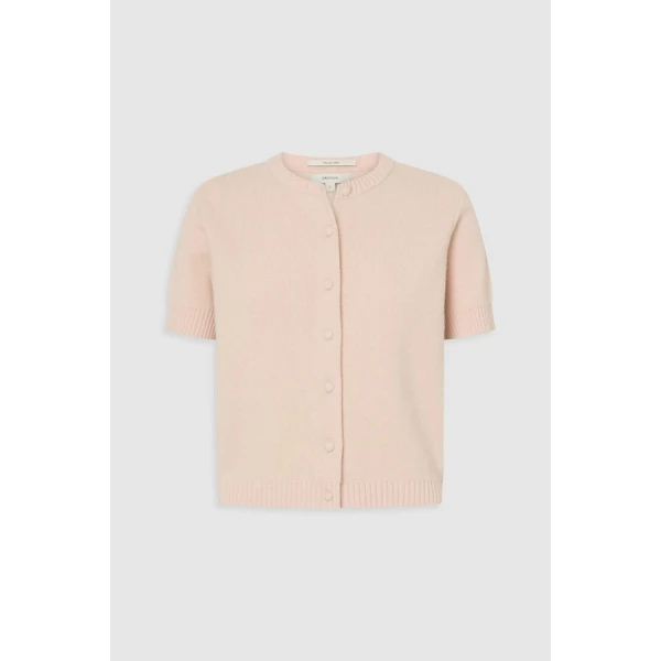 Oroton Short Sleeve Crew Cardigan - Oroton Knitwear - Australian Heritage Luxury - Shop at Luxury Shoes 