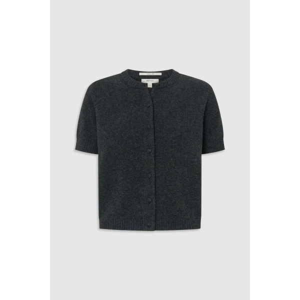 Oroton Short Sleeve Crew Cardigan - Oroton Knitwear - Australian Heritage Luxury - Shop at Luxury Shoes 
