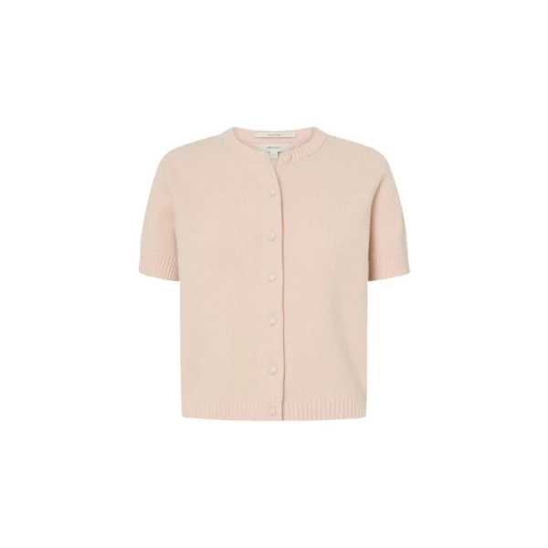 Oroton Short Sleeve Crew Cardigan - Oroton Knitwear - Australian Heritage Luxury - Shop at Luxury Shoes 