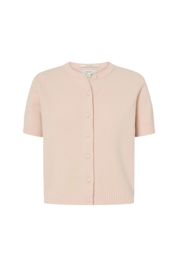 Oroton Short Sleeve Crew Cardigan