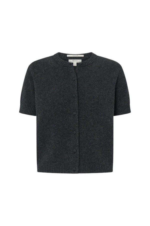 Oroton Short Sleeve Crew Cardigan