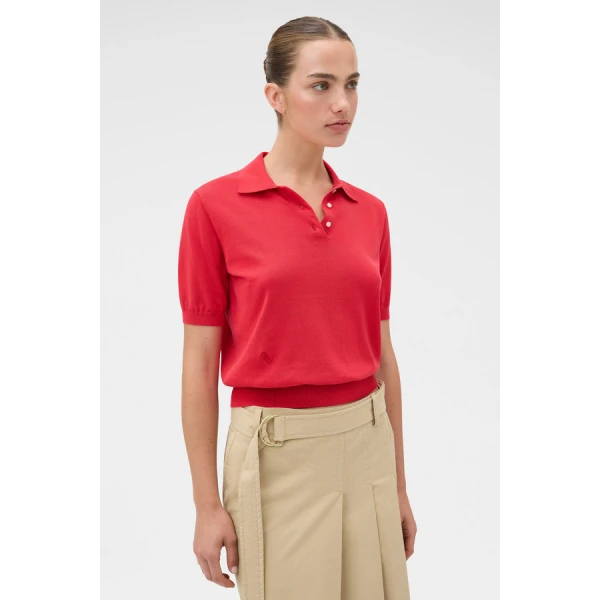 Oroton Short Sleeve Knit Polo - Oroton Tops - Australian Heritage Luxury - Shop at Luxury Shoes 