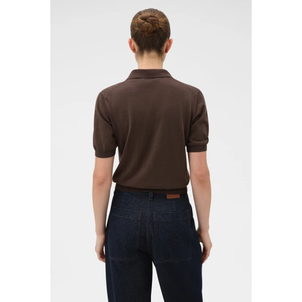 Oroton Short Sleeve Knit Polo - Oroton Tops - Australian Heritage Luxury - Shop at Luxury Shoes 