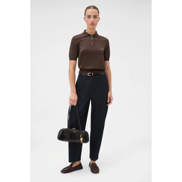 Oroton Short Sleeve Knit Polo - Oroton Tops - Australian Heritage Luxury - Shop at Luxury Shoes 