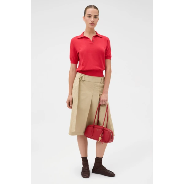 Oroton Short Sleeve Knit Polo - Oroton Tops - Australian Heritage Luxury - Shop at Luxury Shoes 