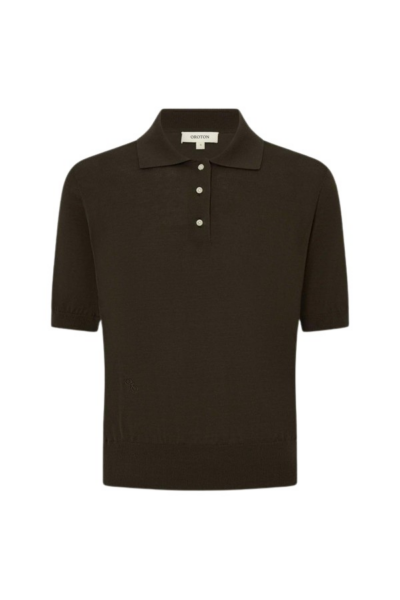 Oroton Short Sleeve Knit Polo - Oroton Tops - Australian Heritage Luxury - Shop at Luxury Shoes 