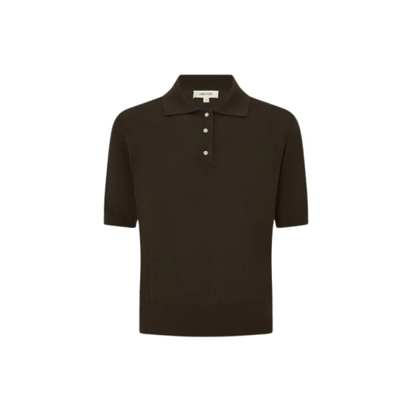 Oroton Short Sleeve Knit Polo - Oroton Tops - Australian Heritage Luxury - Shop at Luxury Shoes 