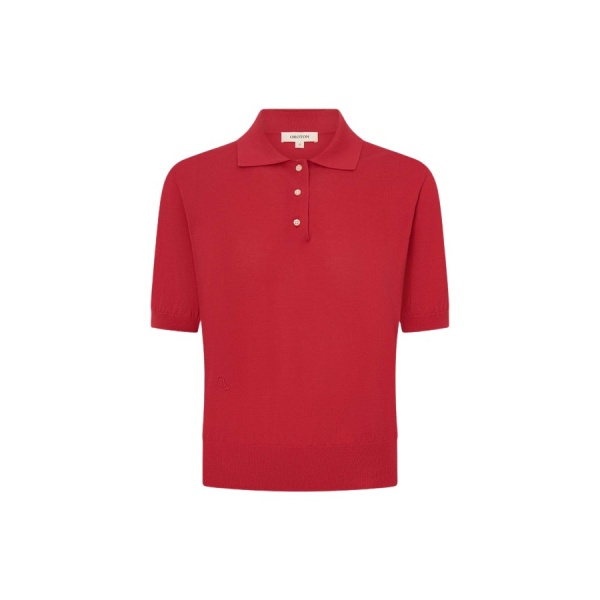 Oroton Short Sleeve Knit Polo - Oroton Tops - Australian Heritage Luxury - Shop at Luxury Shoes 