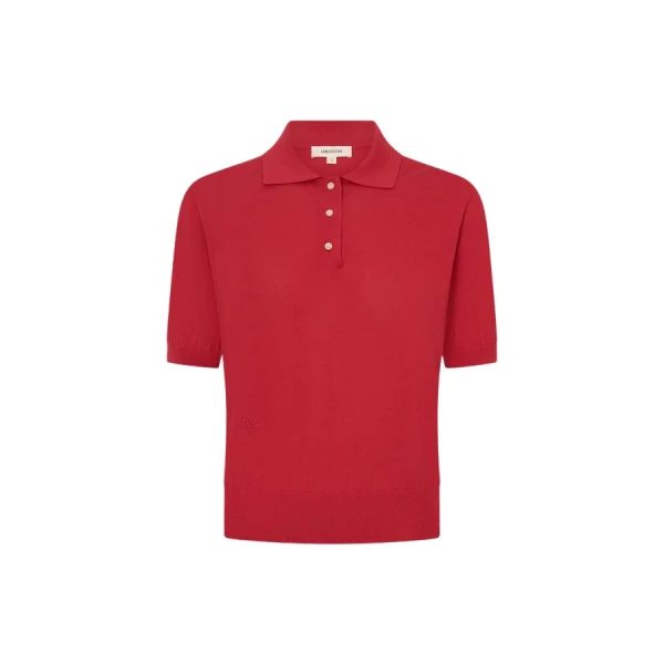Oroton Short Sleeve Knit Polo - Oroton Tops - Australian Heritage Luxury - Shop at Luxury Shoes 