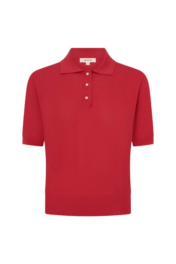 Oroton Short Sleeve Knit Polo - Oroton Tops - Australian Heritage Luxury - Shop at Luxury Shoes 