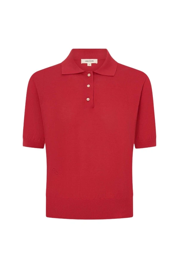 Oroton-Short-Sleeve-Knit-Polo57197_nobg Oroton Short Sleeve Knit Polo - Oroton Tops - Australian Heritage Luxury - Shop at Luxury Shoes