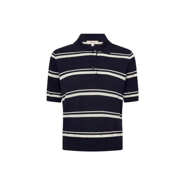 Oroton Short Sleeve Stripe Knit Polo - Oroton Tops - Australian Heritage Luxury - Shop at Luxury Shoes 