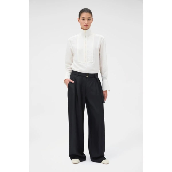 Oroton Silk Belt Detail Pant - Oroton Pants - Australian Heritage Luxury - Shop at Luxury Shoes 