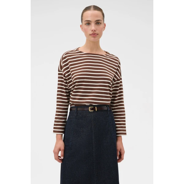 Oroton Stripe Market Tee - Oroton Tops - Australian Heritage Luxury - Shop at Luxury Shoes 