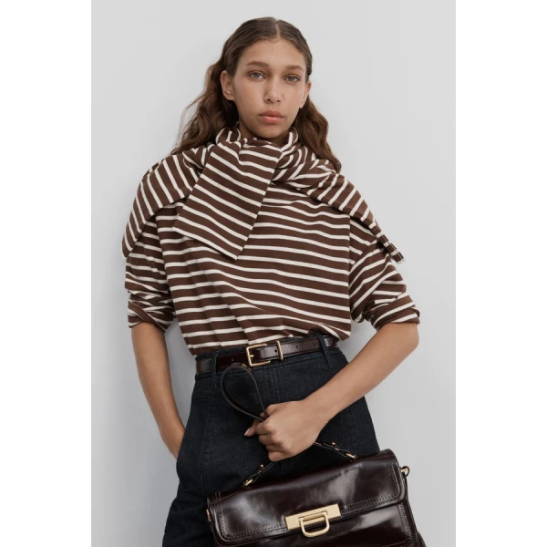 Oroton Stripe Market Tee - Oroton Tops - Australian Heritage Luxury - Shop at Luxury Shoes 