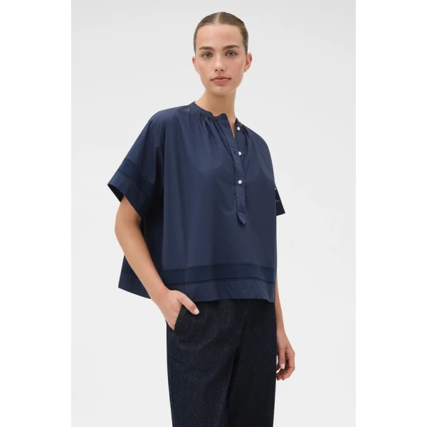 Oroton Trim Detail Smock - Oroton Tops - Australian Heritage Luxury - Shop at Luxury Shoes 