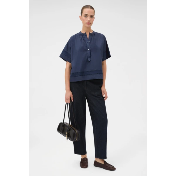 Oroton Trim Detail Smock - Oroton Tops - Australian Heritage Luxury - Shop at Luxury Shoes 
