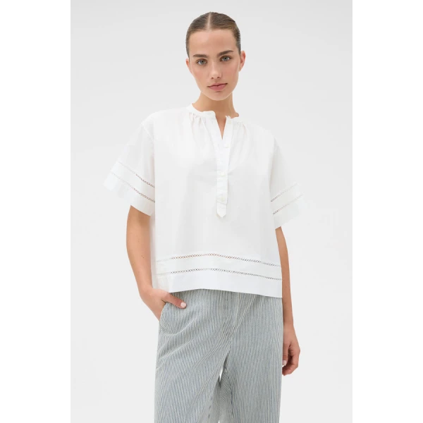 Oroton Trim Detail Smock - Oroton Tops - Australian Heritage Luxury - Shop at Luxury Shoes 