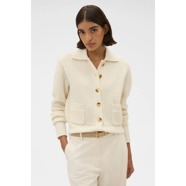 Oroton Waffle Cardigan - Oroton Knitwear - Australian Heritage Luxury - Shop at Luxury Shoes 