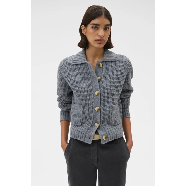 Oroton Waffle Cardigan - Oroton Knitwear - Australian Heritage Luxury - Shop at Luxury Shoes 
