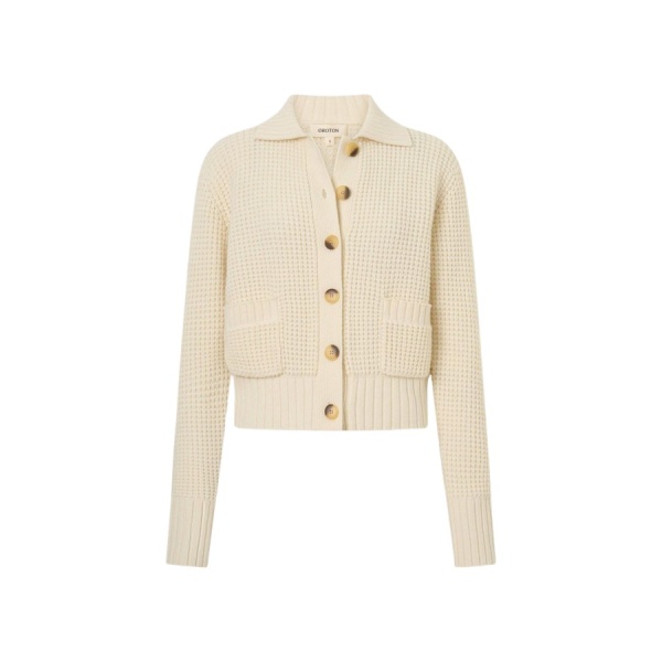 Oroton Waffle Cardigan - Oroton Knitwear - Australian Heritage Luxury - Shop at Luxury Shoes 
