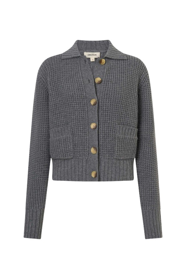 Oroton Waffle Cardigan - Oroton Knitwear - Australian Heritage Luxury - Shop at Luxury Shoes 