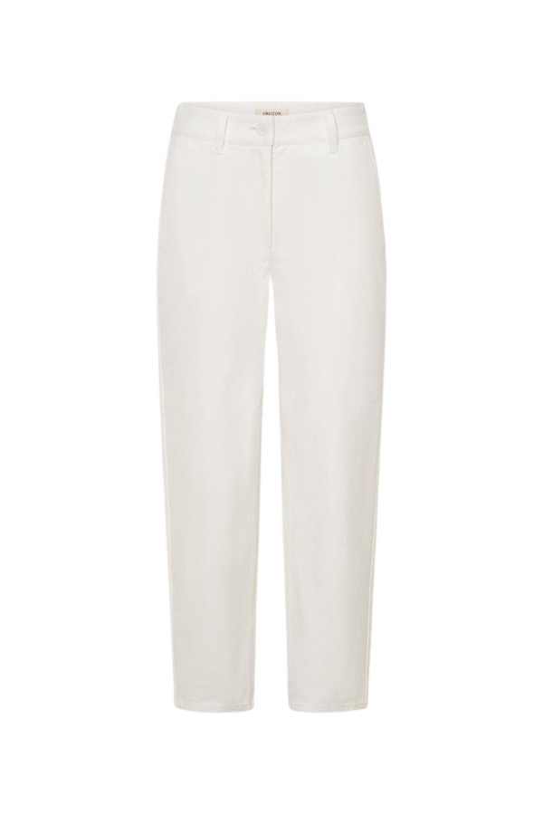 Oroton White Twill Pant - Oroton Pants - Australian Heritage Luxury - Shop at Luxury Shoes 