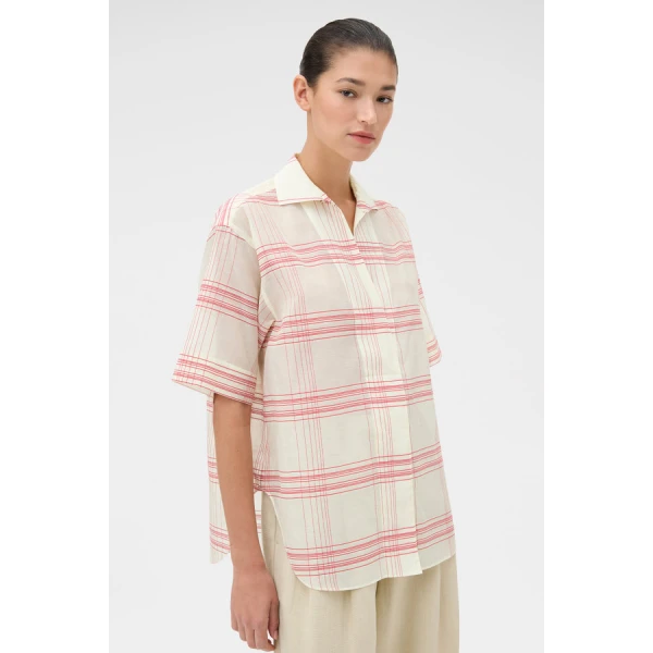 Oroton Windowpane Check Shirt - Oroton Tops - Australian Heritage Luxury - Shop at Luxury Shoes 
